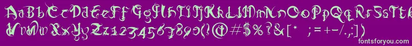 More about Diabloregular Font Diabloregular Font – Green Fonts on Purple Background