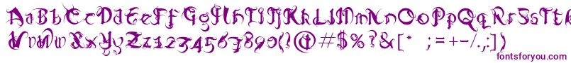 Diabloregular Font – Purple Fonts on White Background