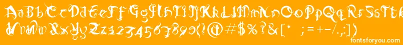 Diabloregular Font – White Fonts on Orange Background