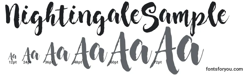 NightingaleSample Font Sizes
