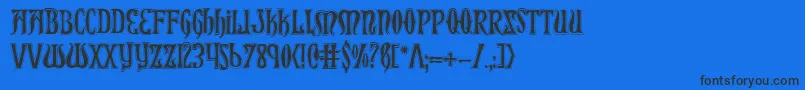 Xiphoscol Font – Black Fonts on Blue Background