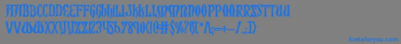 Xiphoscol Font – Blue Fonts on Gray Background