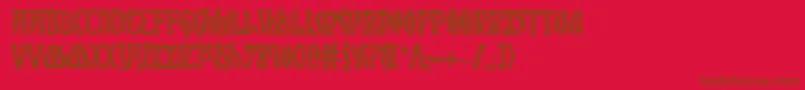 Xiphoscol Font – Brown Fonts on Red Background