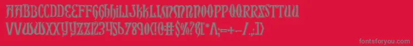 Xiphoscol Font – Gray Fonts on Red Background