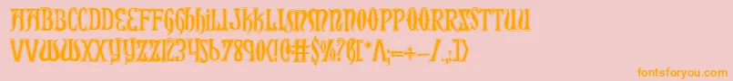 Xiphoscol Font – Orange Fonts on Pink Background