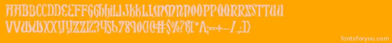 Xiphoscol Font – Pink Fonts on Orange Background