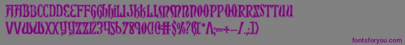 Xiphoscol Font – Purple Fonts on Gray Background