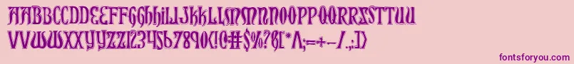 Xiphoscol Font – Purple Fonts on Pink Background
