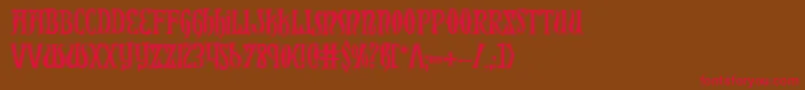 Xiphoscol Font – Red Fonts on Brown Background