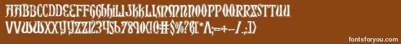 Шрифт Xiphoscol – белые шрифты на коричневом фоне