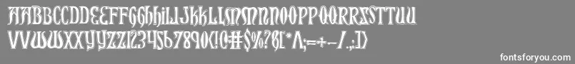 Xiphoscol Font – White Fonts on Gray Background