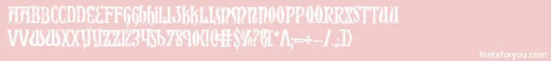 Xiphoscol Font – White Fonts on Pink Background