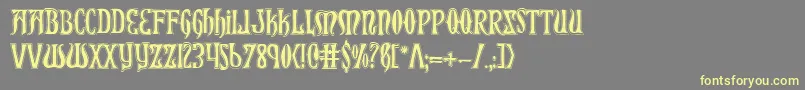 Xiphoscol Font – Yellow Fonts on Gray Background