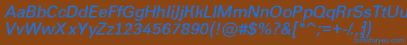 Шрифт AGroticltBolditalic – синие шрифты на коричневом фоне