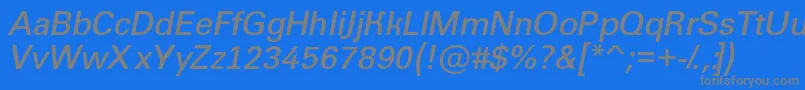 AGroticltBolditalic Font – Gray Fonts on Blue Background
