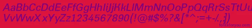 Шрифт AGroticltBolditalic – фиолетовые шрифты на красном фоне