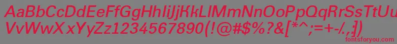 フォントAGroticltBolditalic – 赤い文字の灰色の背景