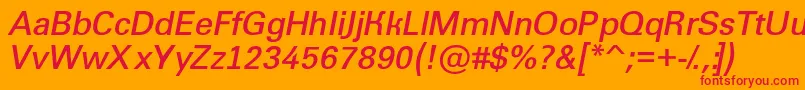 AGroticltBolditalic Font – Red Fonts on Orange Background
