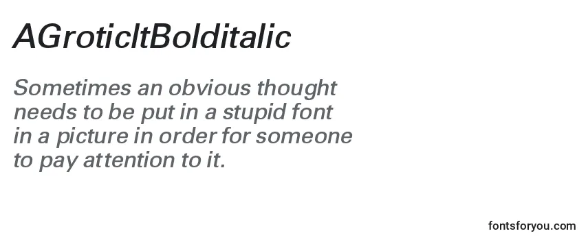 AGroticltBolditalic Font