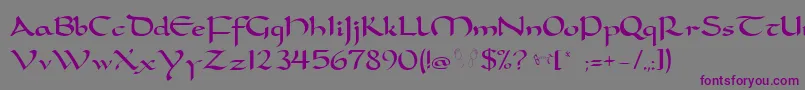 Carobtn Font – Purple Fonts on Gray Background