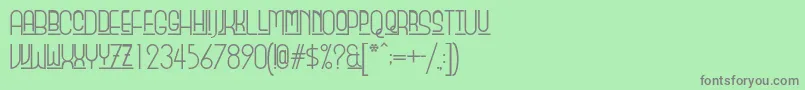 フォントBeautyschooldropout – 緑の背景に灰色の文字