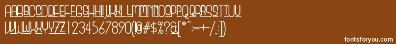 Beautyschooldropout Font – White Fonts on Brown Background