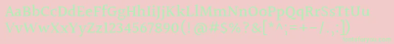 HalantMedium Font – Green Fonts on Pink Background