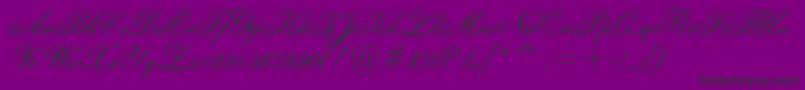 EnglishScript-Schriftart – Schwarze Schriften auf violettem Hintergrund