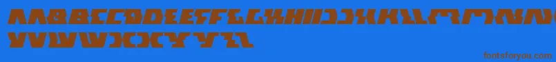 GladiatorSport Font – Brown Fonts on Blue Background