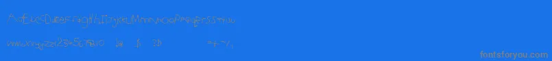 Jesse5-Schriftart – Graue Schriften auf blauem Hintergrund