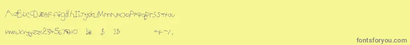Jesse5 Font – Gray Fonts on Yellow Background