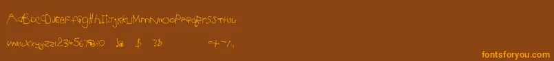 Więcej informacji o czcionce Jesse5 Czcionka Jesse5 – pomarańczowe czcionki na brązowym tle