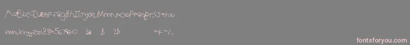 Jesse5 Font – Pink Fonts on Gray Background