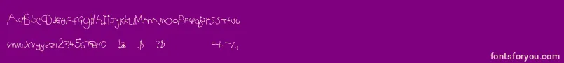 Jesse5 Font – Pink Fonts on Purple Background