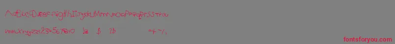 Jesse5 Font – Red Fonts on Gray Background