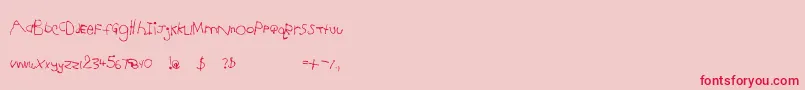 Jesse5 Font – Red Fonts on Pink Background