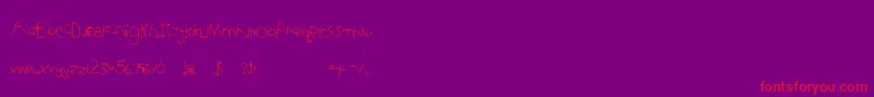 Police Jesse5 – polices rouges sur fond violet