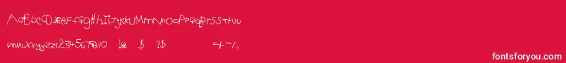 Jesse5 Font – White Fonts on Red Background