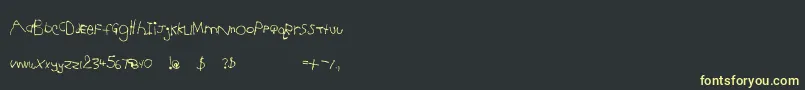 Jesse5 Font – Yellow Fonts on Black Background