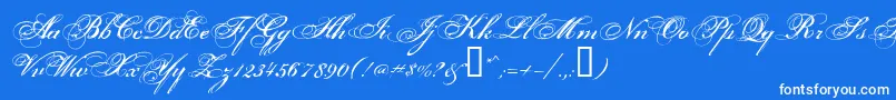 Porcelai Font – White Fonts on Blue Background