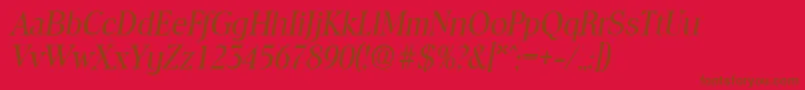 ToledoRegularita Font – Brown Fonts on Red Background