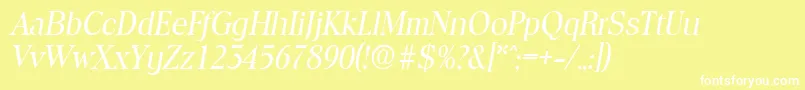 ToledoRegularita Font – White Fonts on Yellow Background