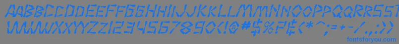 SfWasabiBoldItalic Font – Blue Fonts on Gray Background