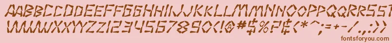 SfWasabiBoldItalic Font – Brown Fonts on Pink Background