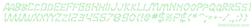 SfWasabiBoldItalic Font – Green Fonts on White Background