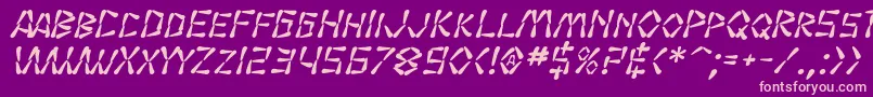 SfWasabiBoldItalic Font – Pink Fonts on Purple Background