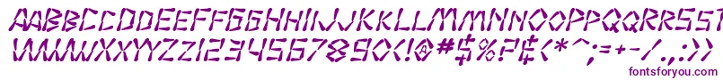 SfWasabiBoldItalic Font – Purple Fonts on White Background