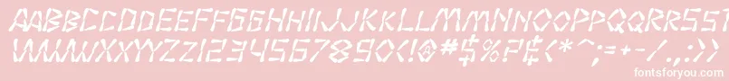SfWasabiBoldItalic Font – White Fonts on Pink Background