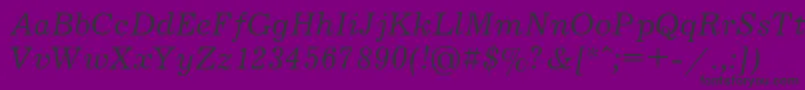 Journal8-Schriftart – Schwarze Schriften auf violettem Hintergrund
