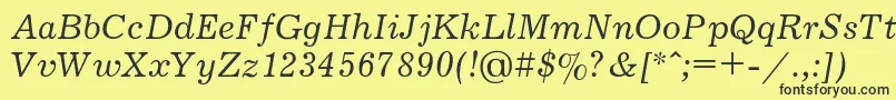 Journal8 Font – Black Fonts on Yellow Background